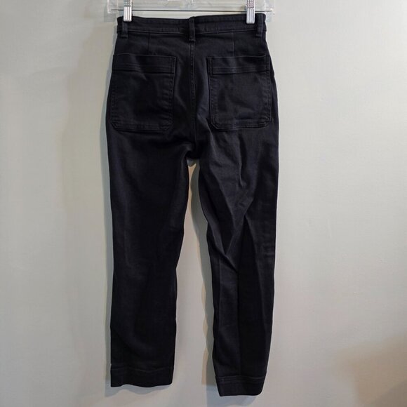 Everlane Black Jeans The Slim Leg Crop Ankle Size 00 - Picture 3 of 8